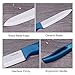 Ceramic Knife 5Inch Fruit Knife Set 4-Piece with Knife Sheaths for Cheese, tomatoes, potatoes, vegetables, fruits (blue)