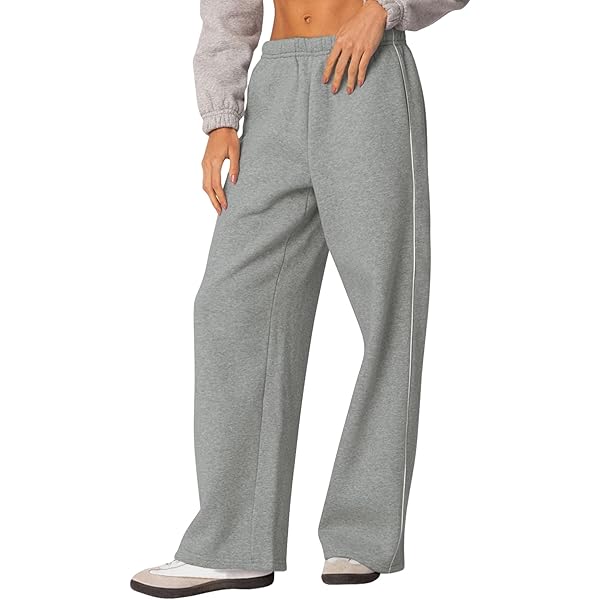 Amazon.com: Qmlyev Wide Leg Sweatpants for Women Side Stripe