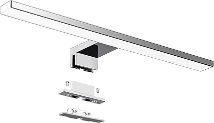 lampara led de espejo 10w 820lm 40mm lampara de bano azhien blanco frio 6000k lampara led de pared ip44 230v luz de espejo de bano de acero