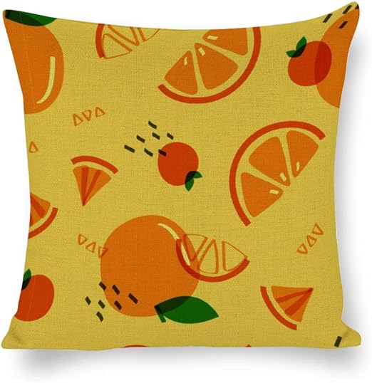 N/ A - Fundas de almohada rústicas con estampado de color naranja