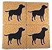 Labrador Retriever Dog Gift Cork Drink Coasters Set of 4- Basic Design Lab Dog Decor - Perfect Decoration for Puppy Lovers (Labrador, 3 7/8