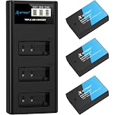 Artman LP-E17 Battery 3-Pack 1300mAh and 3-Slot LCD Charger | Compatible with Canon EOS R100 R50 RP R10 R8, Rebel T8i T7i T6i T6s SL2 SL3, M3 M5 M6, 77D 200D 250D 750D Camera