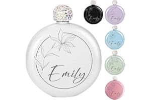 Personalized Hip Flask for Women,Custom Flask for Liquor with Name,Mother's day Gift,Bachelorette Flask,Bridesmaid Gift,Suita