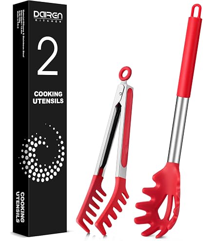 KIMISS cuillère à pâtes 3 pièces cuillère à spaghetti en silicone tout