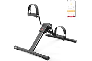 LACUFFY Under Desk Bike Pedal Exerciser, Portable Under Desk Cycle with Adjustable Resistance, Mini Exercise Bike for Arm and Leg Workout, Folding Peddler Machine Bicycle with LCD Monitor & Calorie Tracker