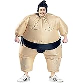 BIGPETS Inflatable Sumo Wrestling Fat Costume Halloween Cosplay Blow Up Fancy Suit,Adult and Children Size