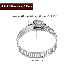 uxcell Worm Gear Hose Clamp, 12pcs 1" - 1