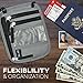 Travel Wallet & Family Passport Holder RFID Blocking Document Holder & Organizer Protects Your Passports (Grey) (Multicolor G)