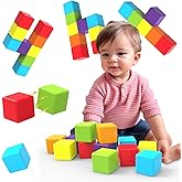 Magnetic Building Blocks Large, 1.65 inch Magnetic Stacking Cubes for Toddlers, Sensory & Montessori Toys for Boys & Girls 1 