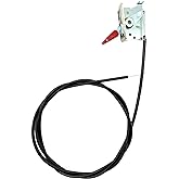 GardenP+ 72 Inches Universal Throttle Cable Suitable for Most lawnmowers, Standard-Sized Snow blowers; Metal Lever and Fixing Plate; with Plastic-Coated Outer Sheath, Featuring a Solid Wire Inner.