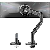 monTEK Heavy-Duty Monitor Arm for 17-57" Ultrawide Curved Screen, Supports up to 59.4 lbs, Adjustable Gas Spring Arm, 75/100 