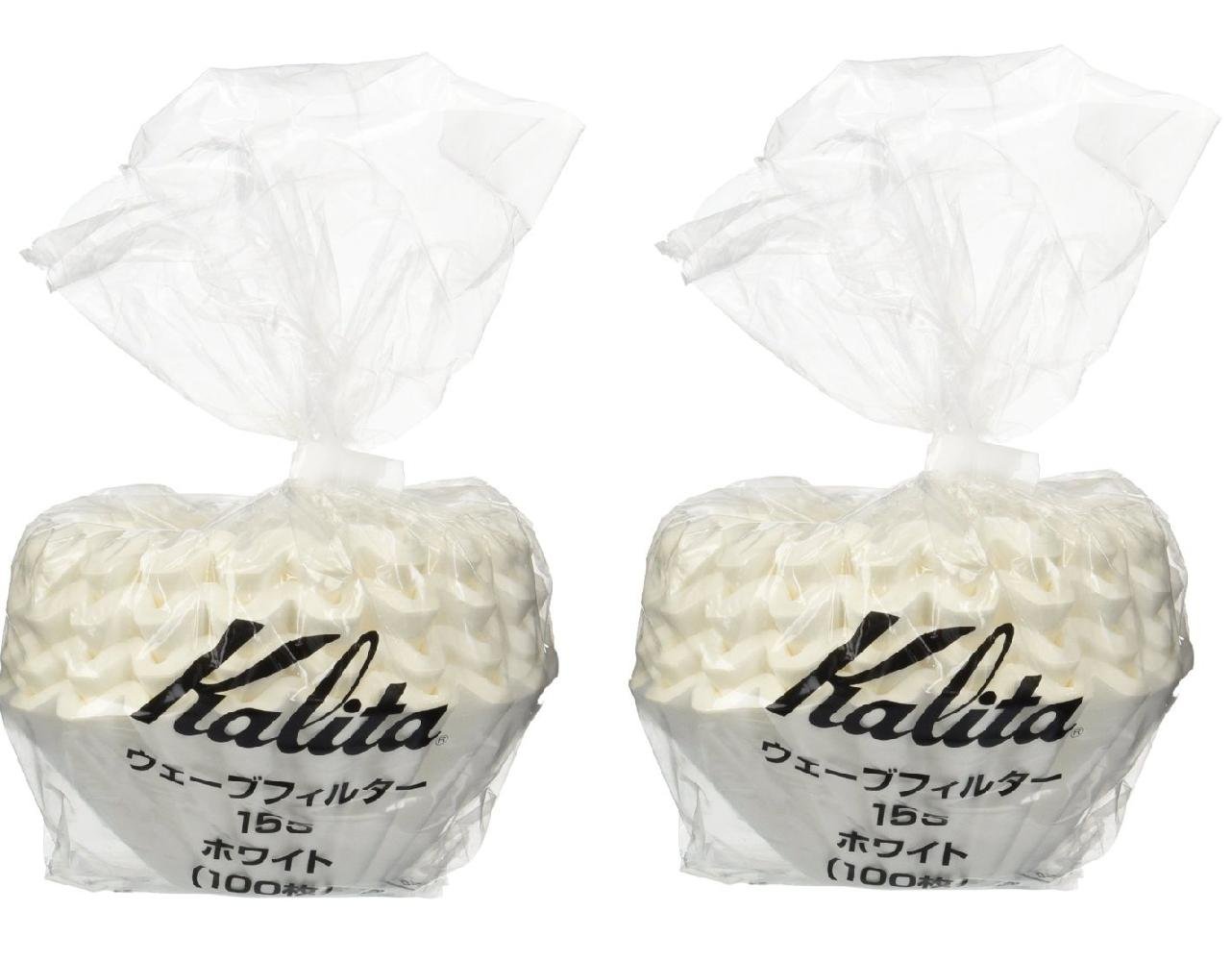 Kalita 2 X : Wave Series Wave Filter 155 [1-2 Persons] White, 100 Sheets # 22213 (Japan Import)