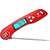 DOQAUS Digital Meat Thermometer, Instant Read Food Thermometer for Cooking, Kitchen Probe with Backlit & Reversible Display, 