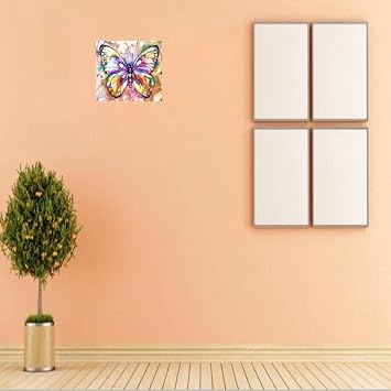 Rameng- -- 5d Pintura de Diamante Mariposa DIY de Punto de Cruz en ...