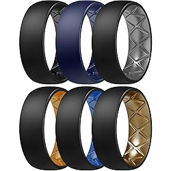 Egnaro Silicone Ring Men 1/4/6/7 Multipack of