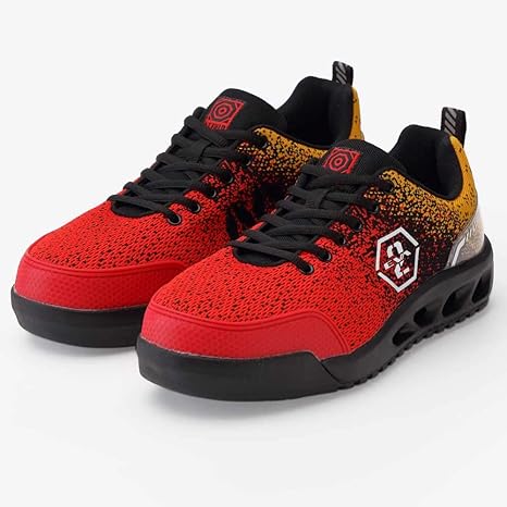 Amazon Co Jp 限定色 安全靴 丸五 Mandom A T Field マンダムセーフティー マンダムニット エヴァンゲリオン 24 0 2号機レッド シューズ バッグ