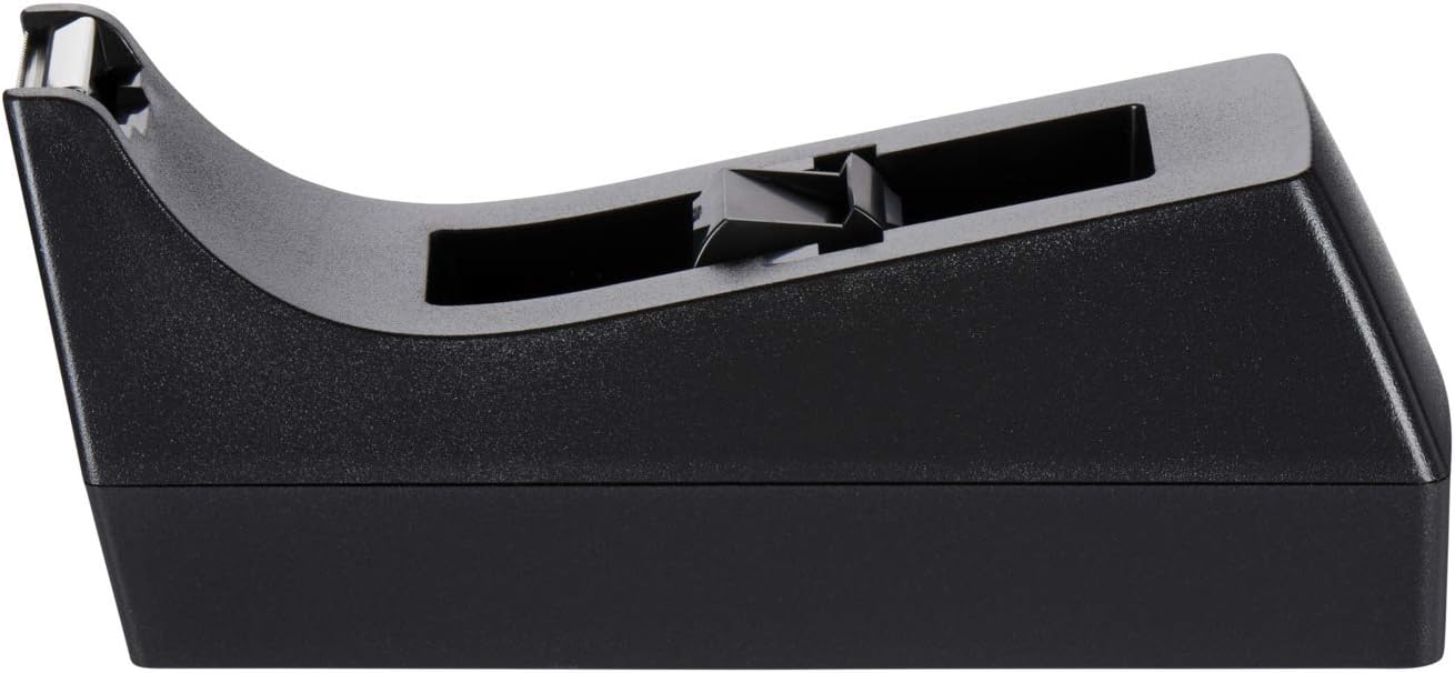 Scotch Brand Desktop Tape Dispenser, 1-Pack, Weighted Base, Black, 1" Core, Made of 100% Recycled Plastic (C-38) : Clear Tape Dispensers : Office Products