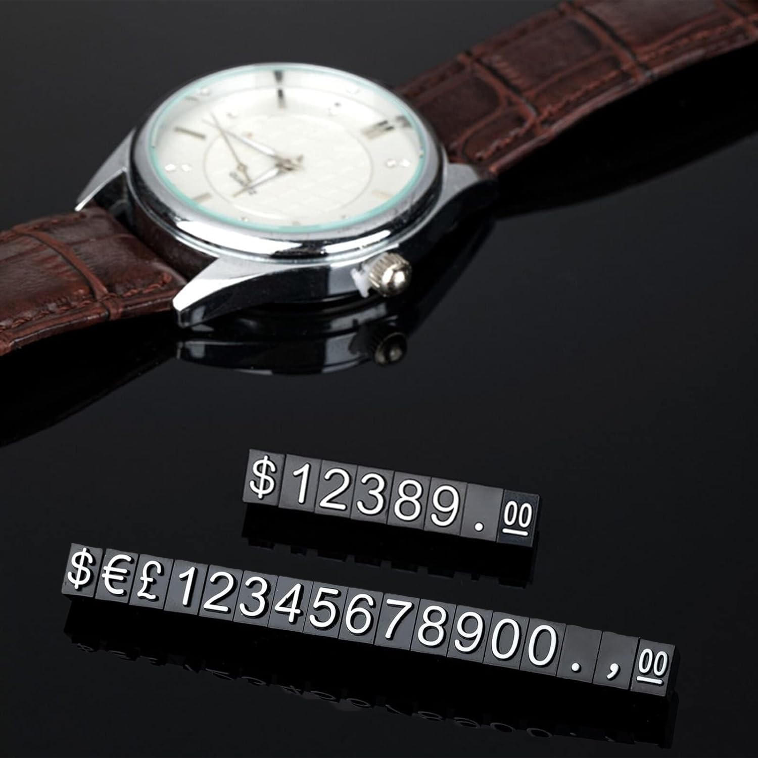 ybaymy Pricing Blocks Price Display Cubes 30 Sets Cube Price Tag 510 Blocks Jewellery Price Tags Adjustable Display Price Blocks for Jewelry Necklace Ring Watch