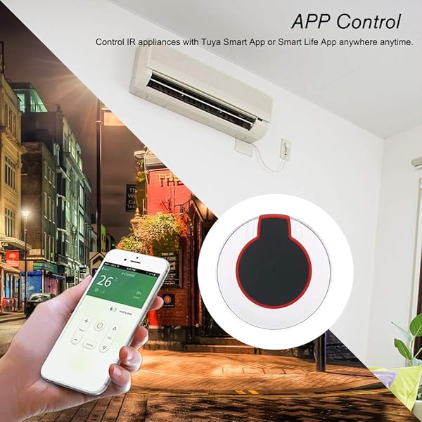 OWSOO Control Remoto Inteligente IR WiFi IR Remoto IR Control Hub Wi Fi2 4Ghz Control Remoto Universal para Aire Acondicionado TV DVD App Tuya Smart Life Compatible con Alexa Google Home IFTTT