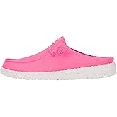 HEYDUDE Wendy Slip Stretch Canvas Neon Pink Size 8, Women’s Shoes, Slip-on Mules, Comfortable & Light-Weight