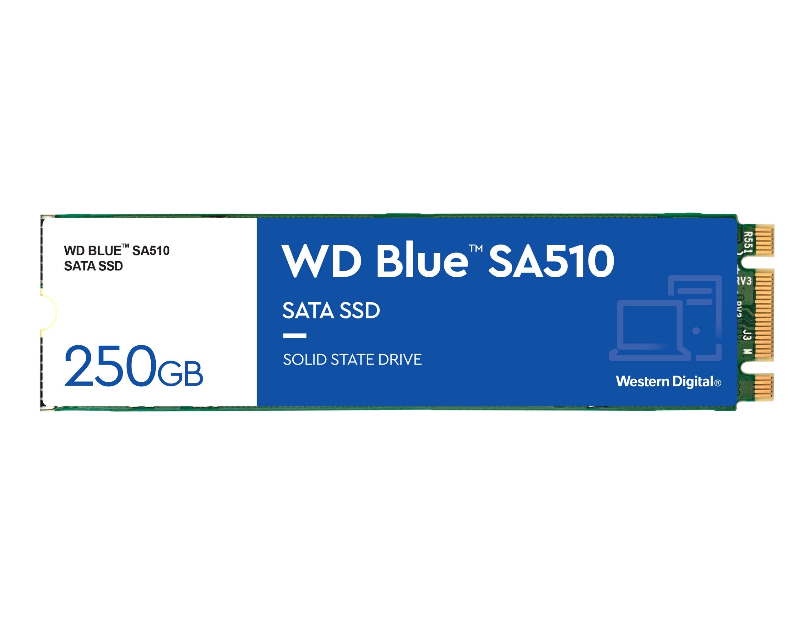 WD Blue SA510 250GB M.2, SATA SSD, up to 555 MB/s, Includes Acronis True Image for Western Digital, Disk & Cloning Migration, Flexible backup & recovery, ransomware protection