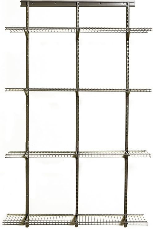 Closetmaid 52845 Shelf Track Adjustable Utility Organizer Kit
