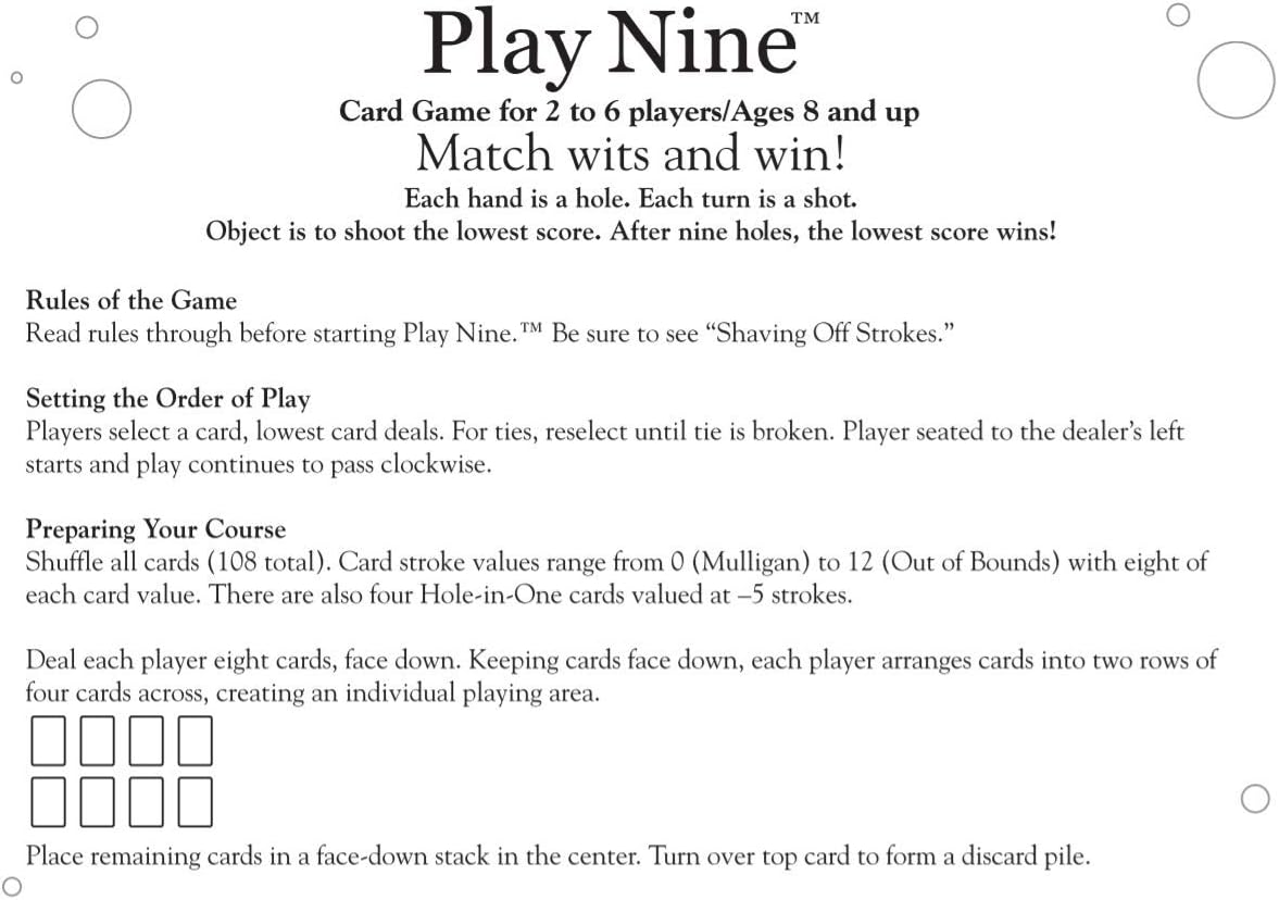 Play Nine - The Card Game of Golf!: Toys & Games