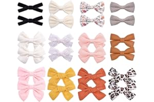 24PCS Baby Girl Hair Bows Clips Barrettes Fully Lined Alligator Clip Hair Accessories for Little Girls Toddler Kids Teens in 