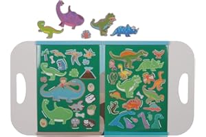 Tiger Tribe Magna Carry Dinosaurs, Fold Out Magnetic Play Scene for Kids, Storytelling. Incl. Dinosaur Magnets, Perfect for Travel, Great Gift