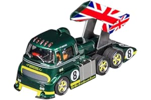 Carrera 31093 Racetruck Cabover British Racing Green No.8 1:32 Scale Digital Slot Car Racing Vehicle Digital Slot Car Race Tracks