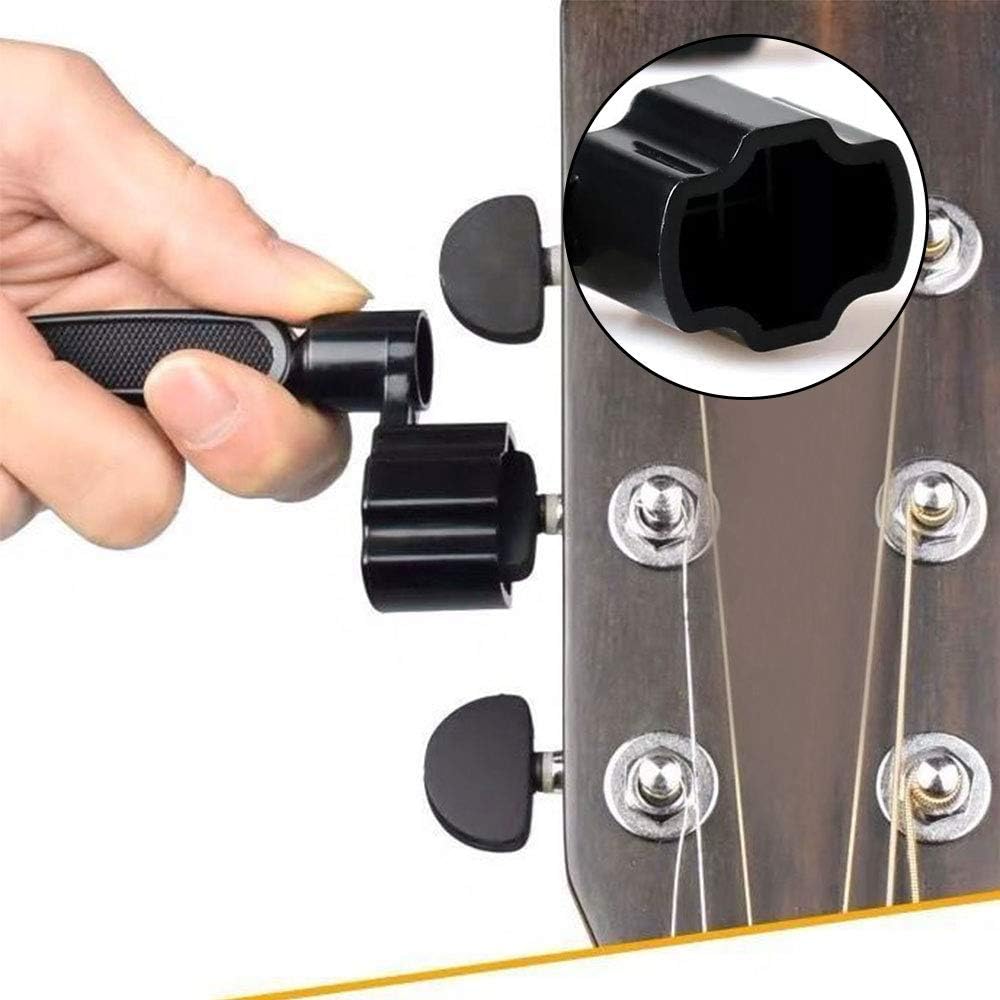Qipuneky 2PCS, Guitar Winder and Cutter, Bridge Pin Puller, 3in1