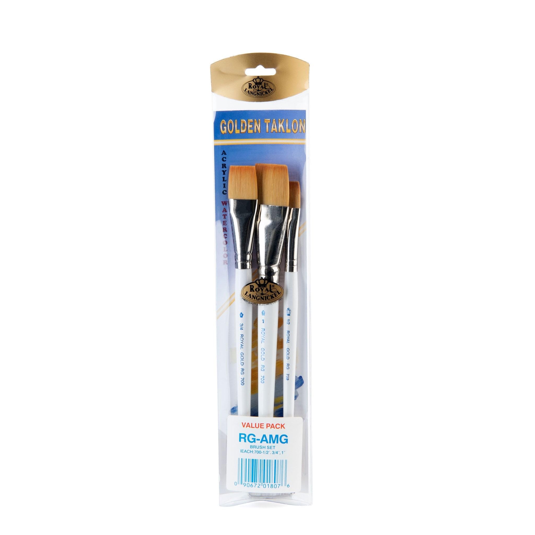 Royal and Langnickel Glaze and Wash Brush Set - Royal Gold (Pack of 3)