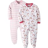 MQBB Marquebaby Baby Boys Girls One-Piece Footies Organic Cotton Jumpsuit Zip Front Romper