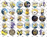 30 Precut Bottle Cap Images Minions Set 3 *NEW