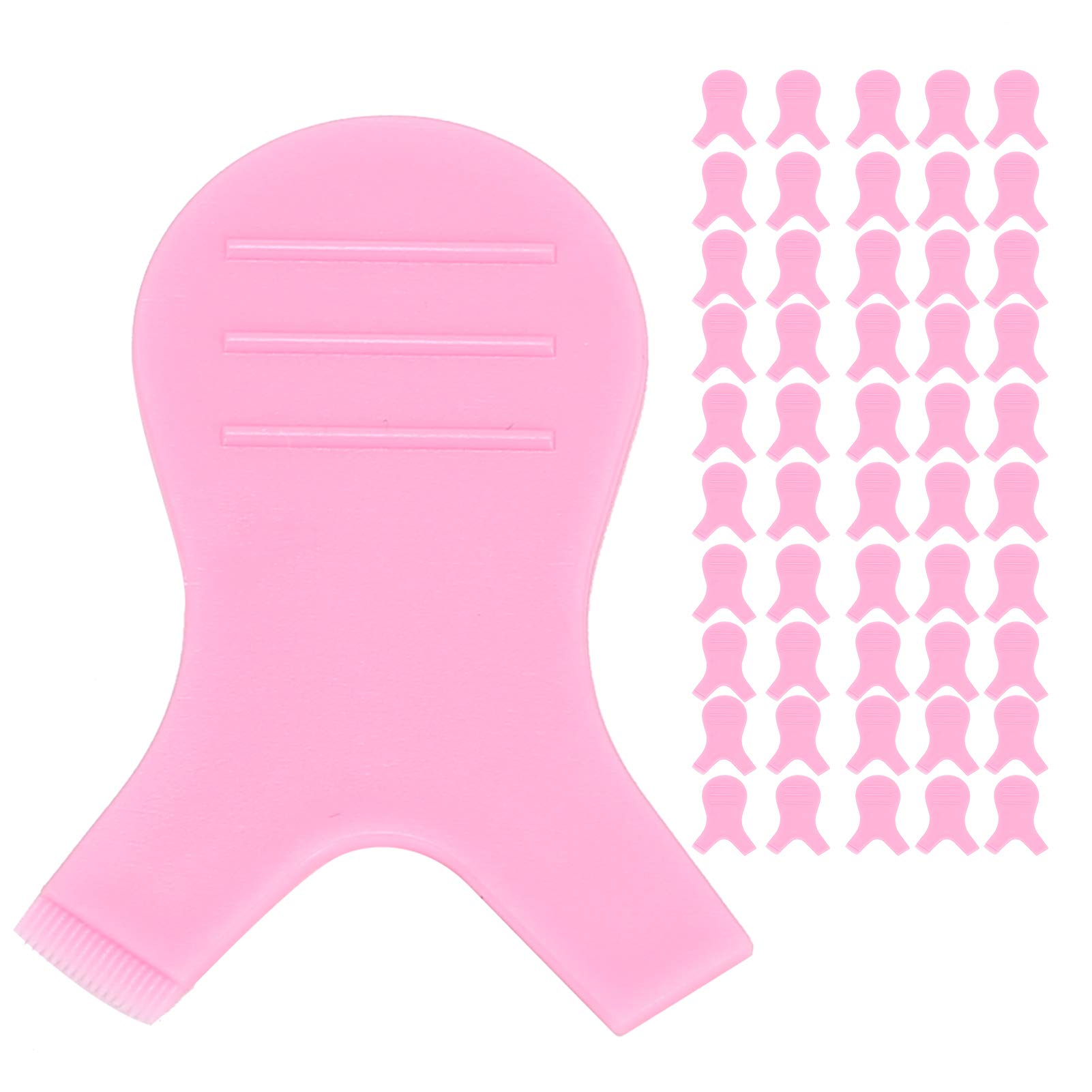 IPL Hair Removal Device,Y-shaped Eyelash Brush for Grafting False Eyelashes, Professional Eyelash Curling Eyelash Extension Brush, Silicone Double-ended (Multiple colour) (Light pink)