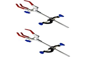 LALOCAPEYO Three-Claw Clip Laboratory Test Tube Clamp Laboratory Flask Clamp, Three Jaw Clamp Electroplated Flask Zinc Alloy 