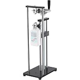 Mxmoonfree Manual Force Test Stand Hand Wheel Operated 250mm Stroke | For ZMF Force Gauge 2 Pcs Testing Clamps Heavy Duty Base Tension Compression Stability Precise Manual Control