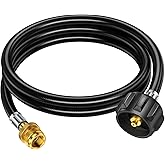 Alloxity 6FT Propane Hose Adapter 1lb to 20lb, Tank Adapter for Buddy Heater, QCC1/Type1 20lb to 1lb Converter, CSA Certified