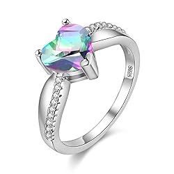 Uloveido White Gold Plated Love Heart Anniversary
