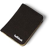 Bellblock Canvas Card Holder for Men/Women | Slim Handcrafted Mens Card Wallet | Holds Up to 7 Cards & Folded Cash | Cotton Canvas (Pack of 1) (Mocha Black)
