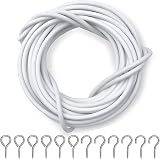 Dikots Curtain Wire Set 10M Kit with 25 Eyes & Hooks Multipurpose Wire