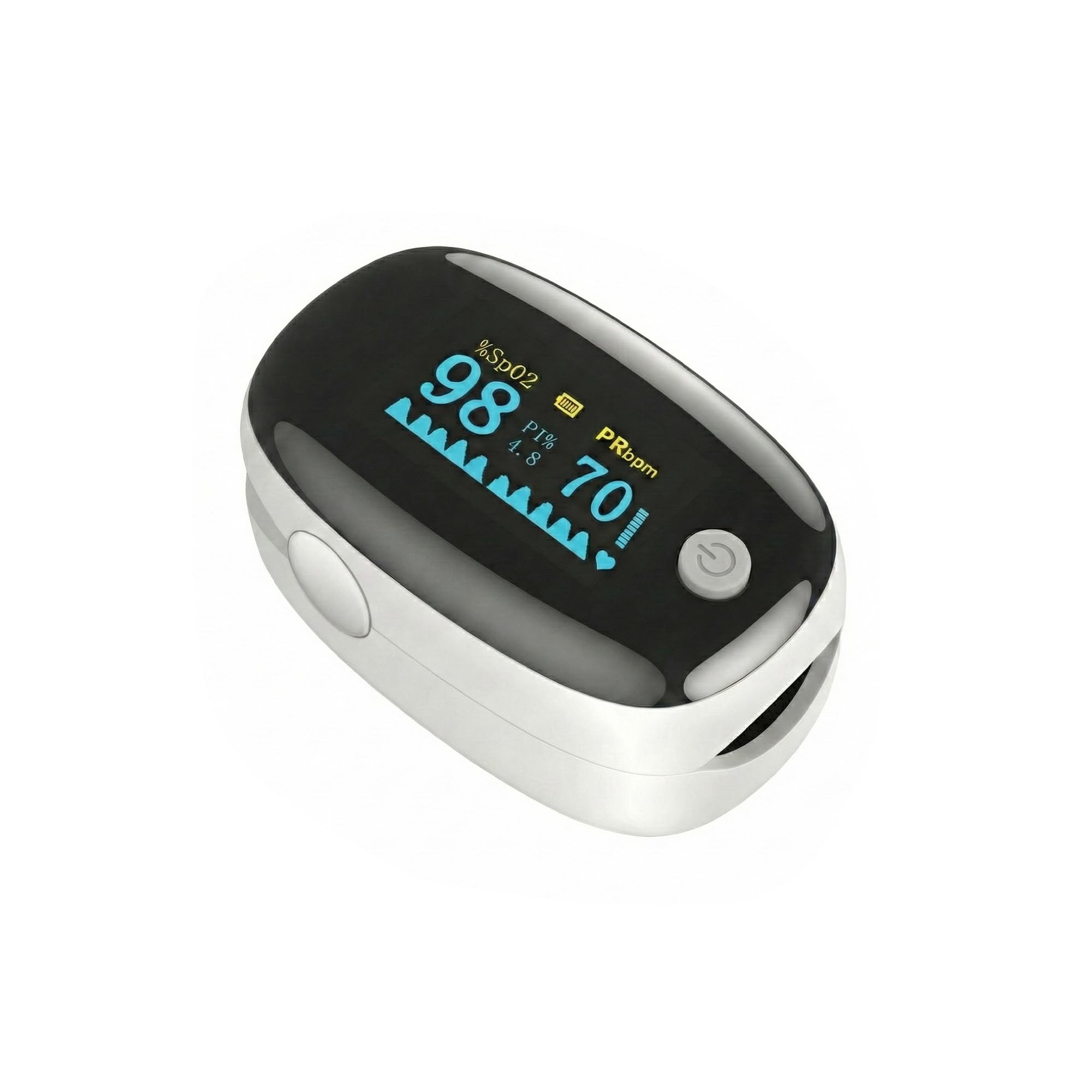 Pulse Oximeter Fingertip UK Blood Oxygen Monitor with OLED Display, SpO2 & Pulse Rate Reader, NHS Compliant Design, Fast Accurate Results in 8 Seconds, Auto Shut-Off, Alarm Alert