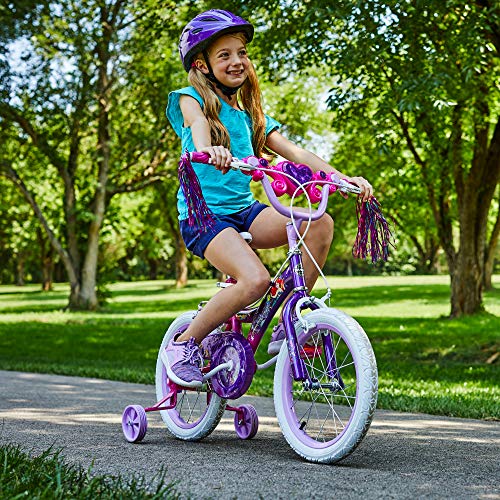 Huffy Disney Princess Kid Bike w/ Streamers Training Wheels
