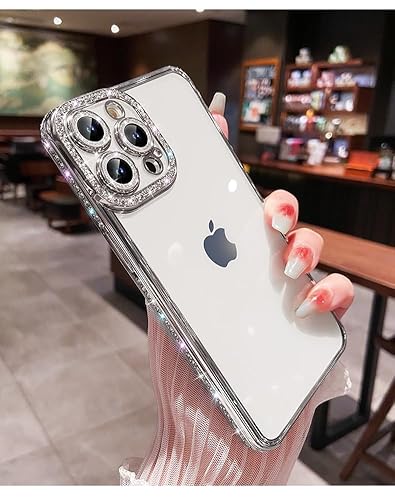 AMAZFCCY Rhinestones Case for iPhone 15 Pro Max Cute