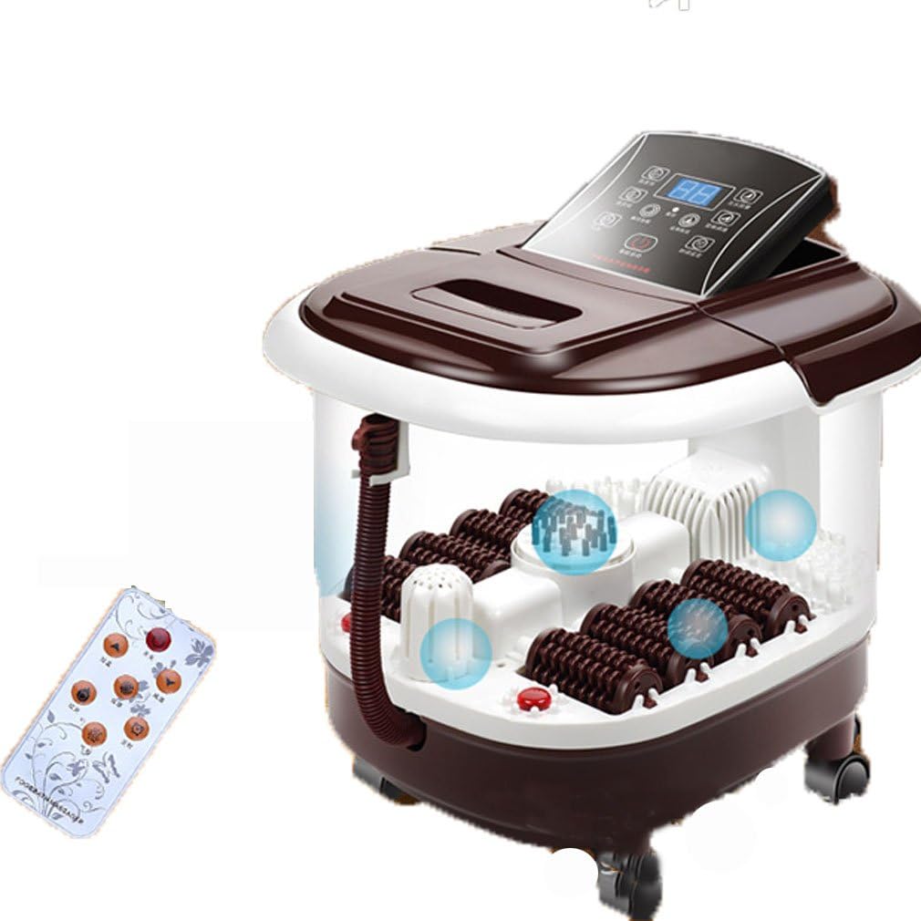 GJA Foot Tub Automatic Massaging Footbath Electric Massage Heated Footbath Deep Barrel Foot Bath