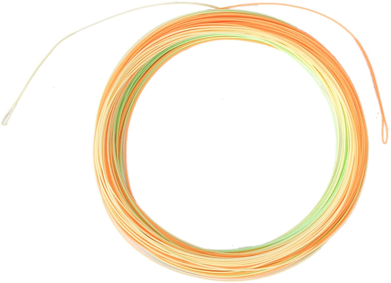 Maxcatch Running Line Shooting Line Nymph Fly Fishing Line Tenkara Level Line with 2 Welded Loops Triple Colors, 20LB (PaleGreen/Orange/Ivory, 20lb)
