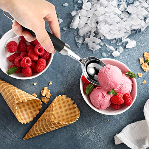Ice Cream Scoop, Heavy Duty Stainless Steel Icecream Scoop with Non