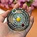 OwnMy Solar System Ball 3 Inch Half Crystal Glass Ball Sphere Decorative Art Paperweight - Best Gift and Home Decor (Black)
