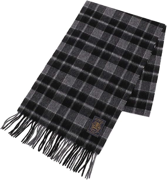 Amazon コムサ イズム Comme Ca Ism カシミヤ混 チェック柄 マフラー 47 rr04 0 F ブラック ストール マフラー 通販