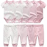Kiddiezoom Unisex Newborn Baby Short-Sleeve Bodysuit Baby Layette Essentials Giftset Clothing Set